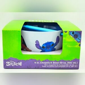Disney Stitch 6" Chopstick And Bowl Set(20oz)